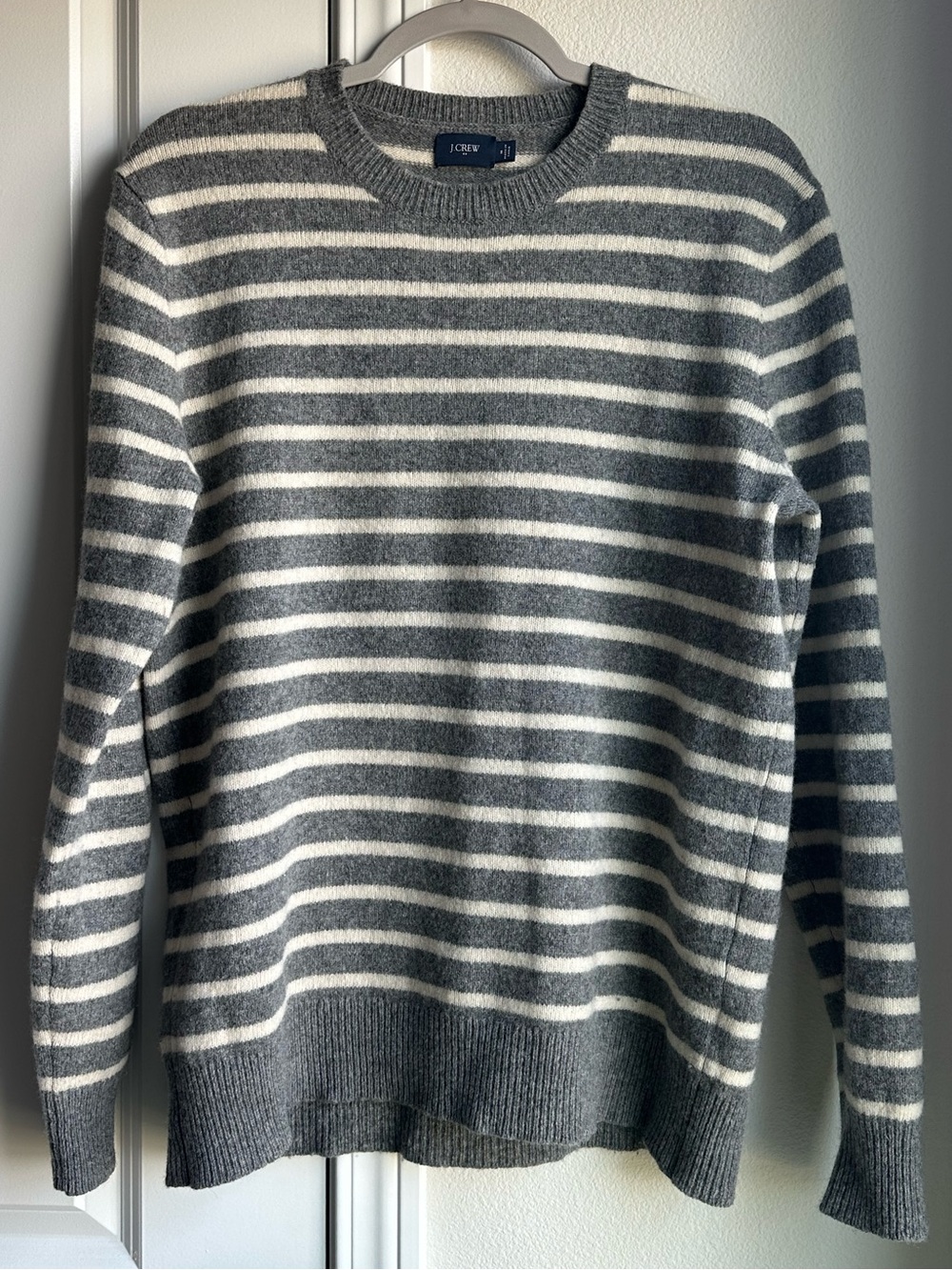 J. Crew 100% Lambswool Striped Sweater